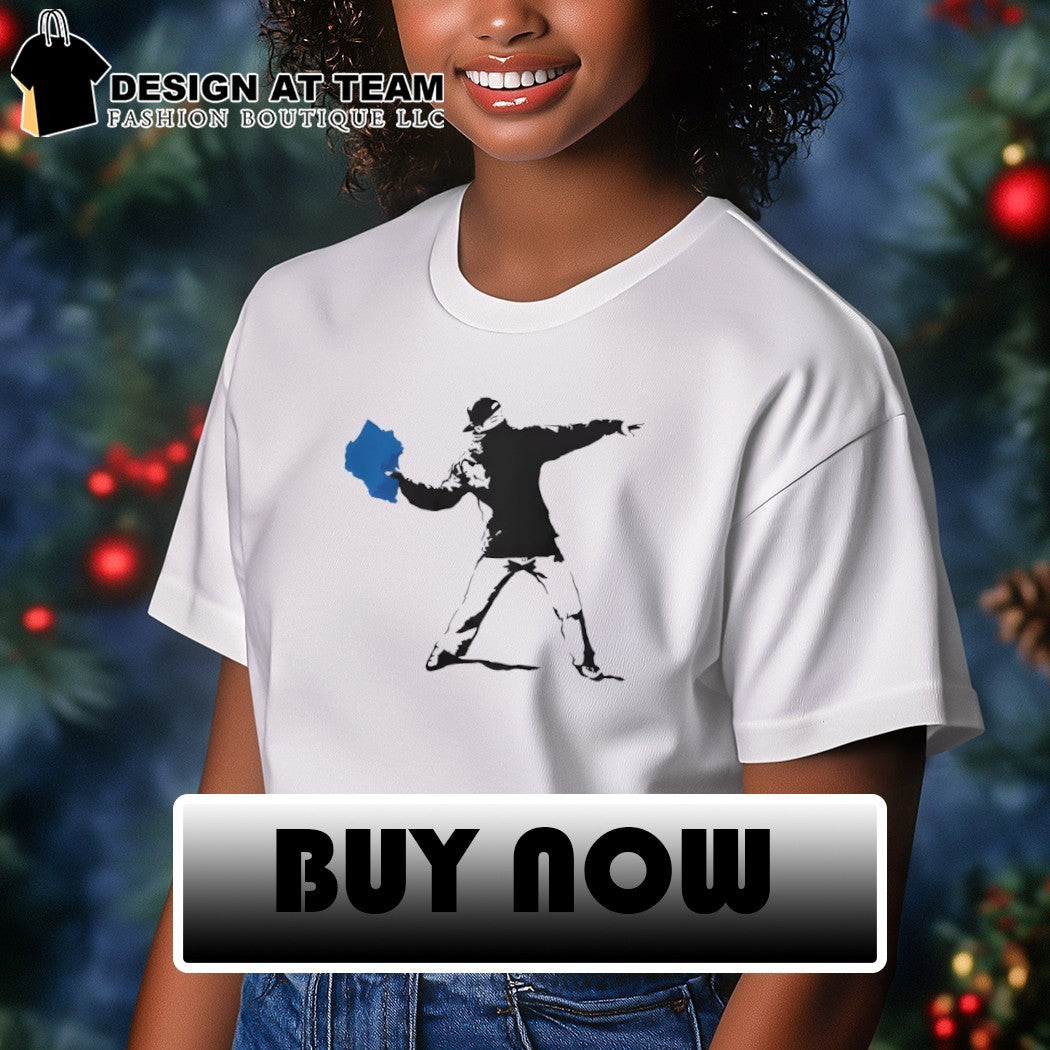 Blue strip paint Thrower Team Algae political shirt