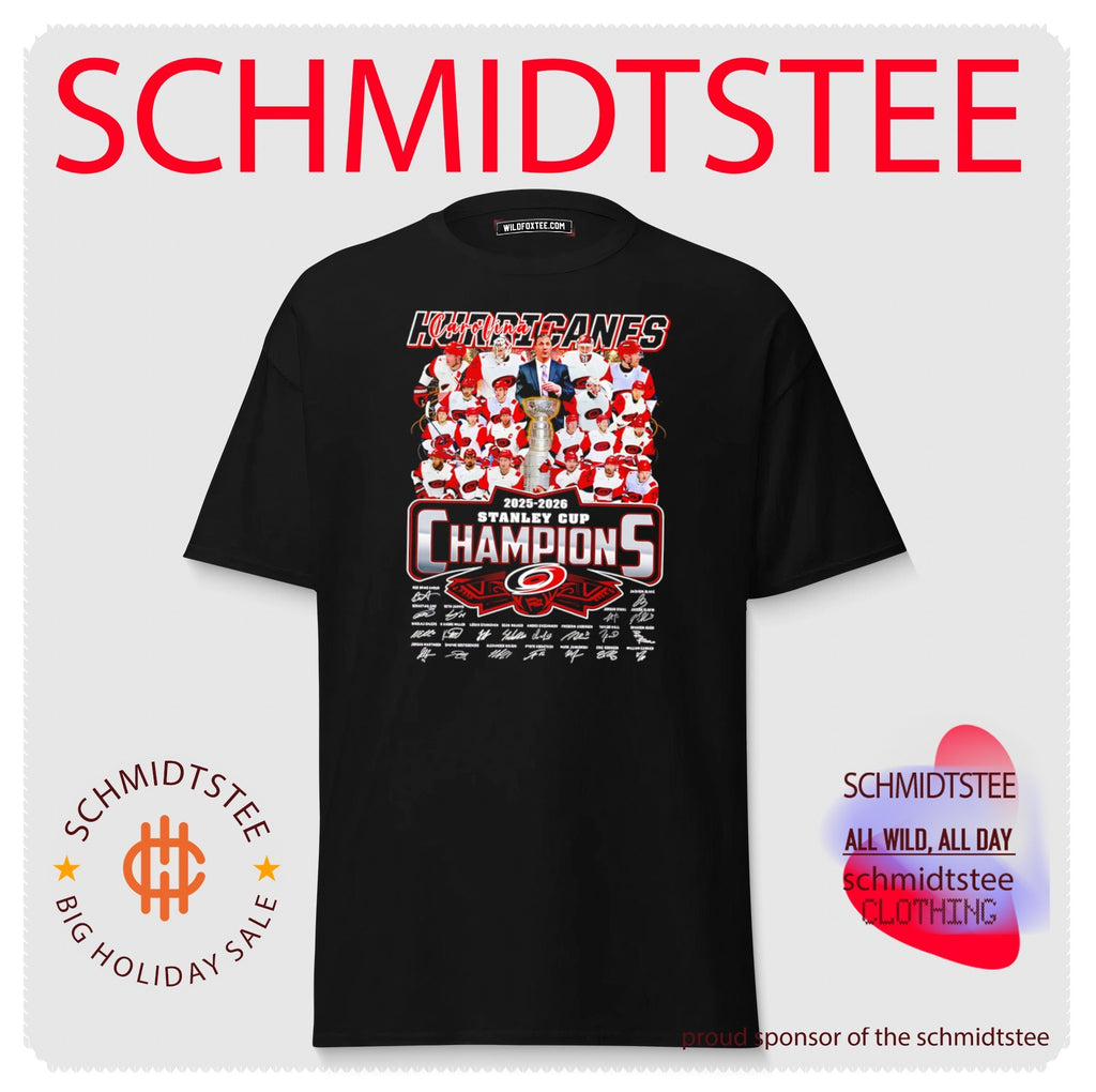 2026 NHL Stanley Cup Champions Carolina Hurricanes hockey player collage signature shirt