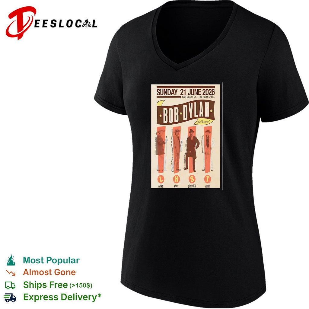 Bob Dylan San Diego Rady Shell 2026 poster shirt
