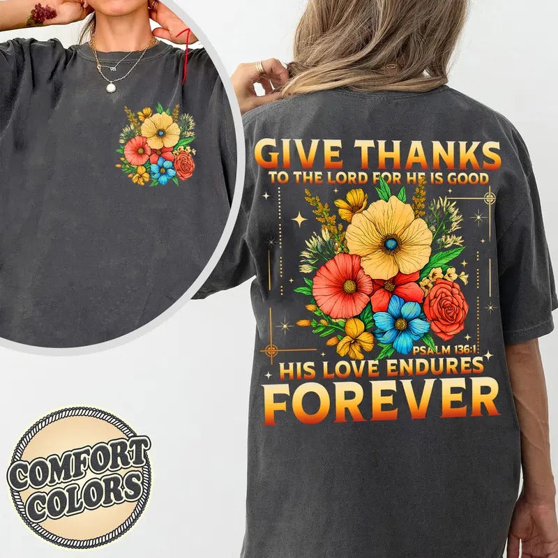 Boho Christian Comfort Colors Shirt, Women Bible Verse Tshirt, Jesus Apparel, Vintage Floral T Shirt, Flower Graphic Tee...
