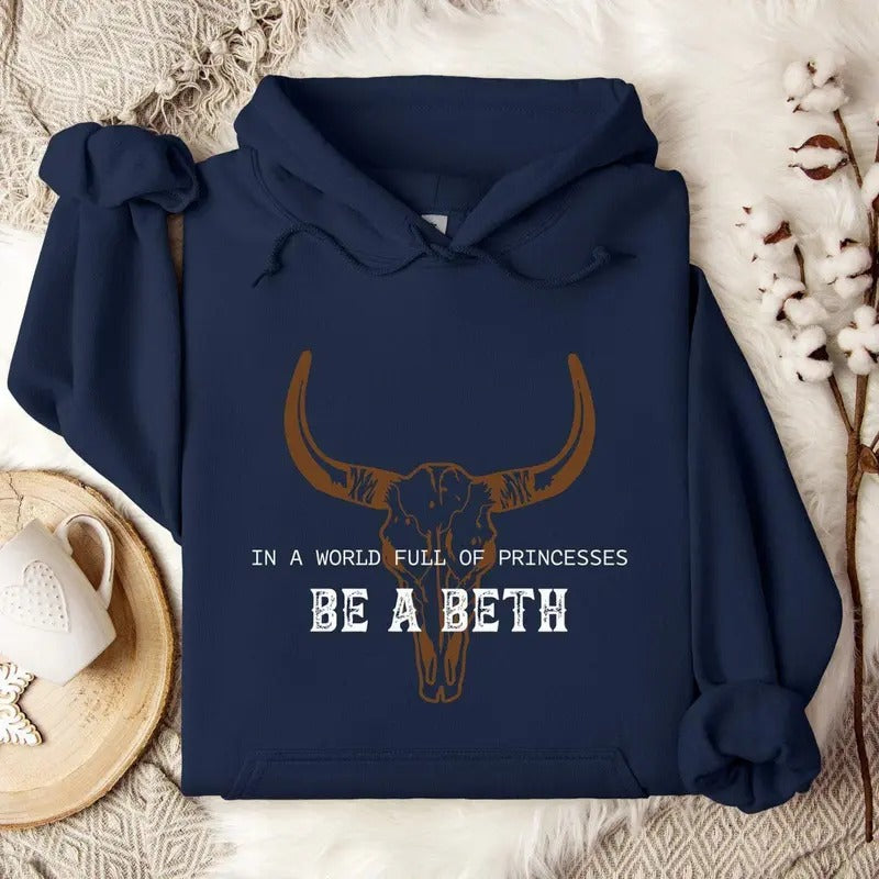 Boho Cow Skull Hoodie, Howdy Sweatshirt, Wild West Hoodie, Bull Skull, Beth Dutton Sweatshirt, western clothing, western...