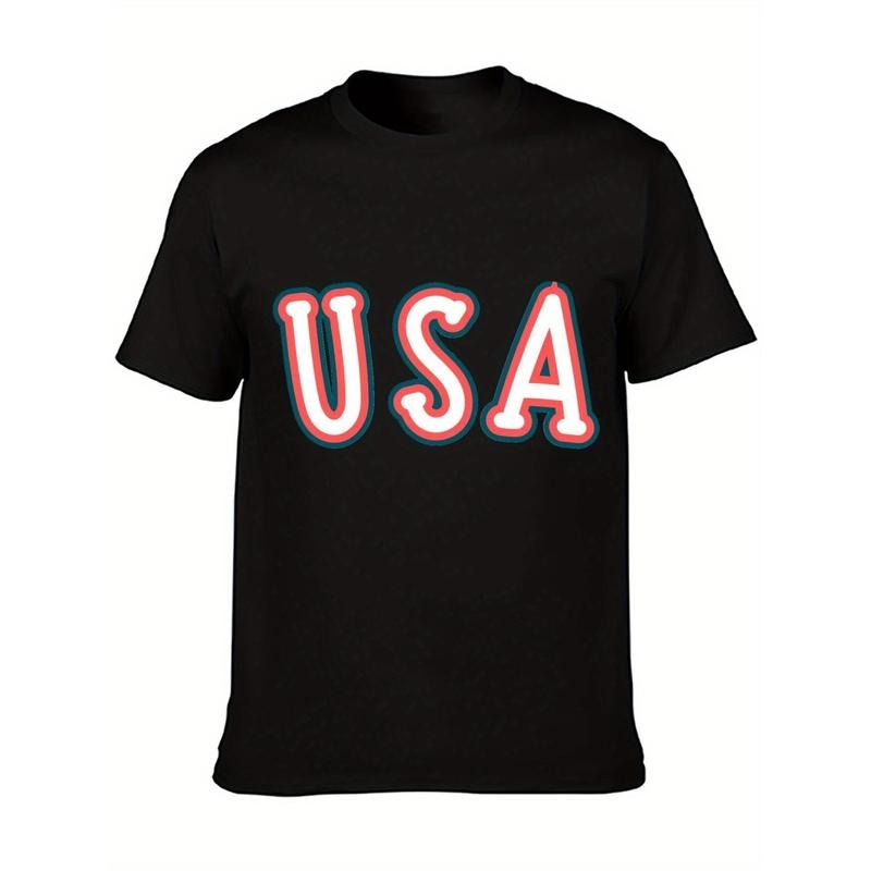 Bold USA Patriotic Design American Pride T-Shirt for Memorial Day Fourth of July