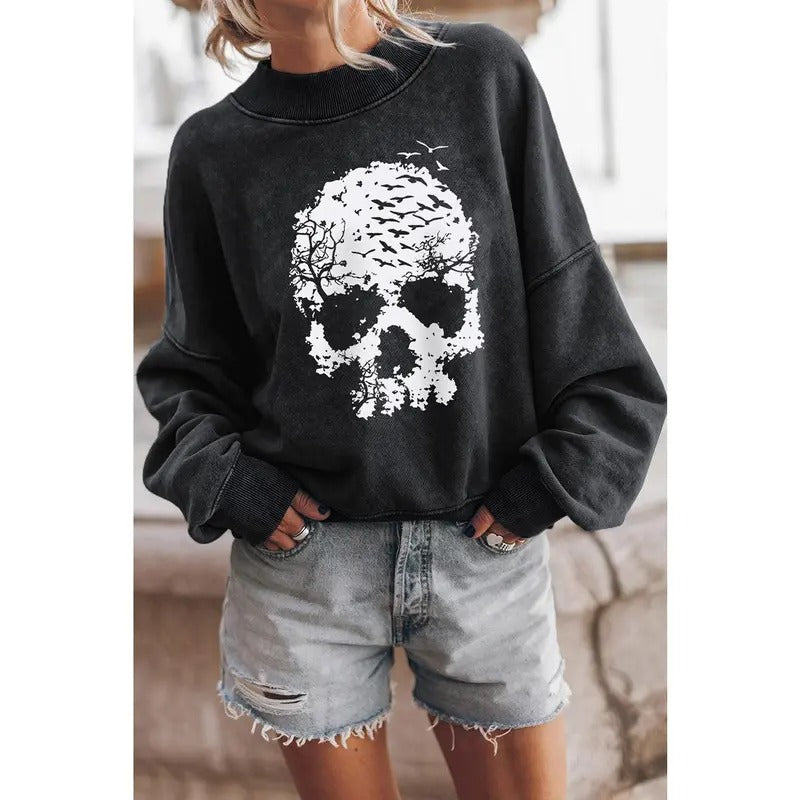 Bone Jour Drop Shoulder Sweatshirt Shirt Hoodie | PrintMintTees.com
