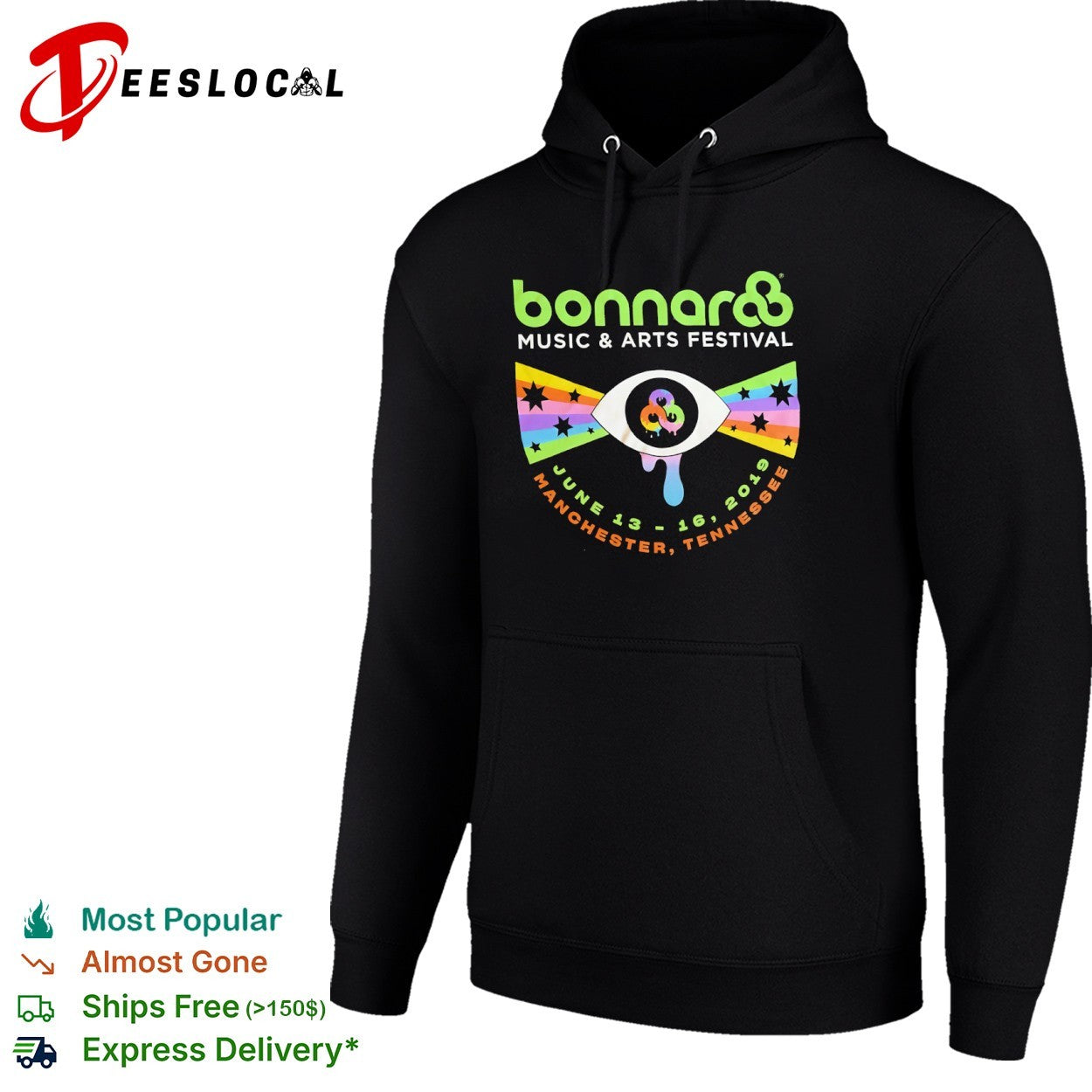 Bonnaroo Music and Arts Festival June 13 16 2019 Manchester Tennessee eye shirt