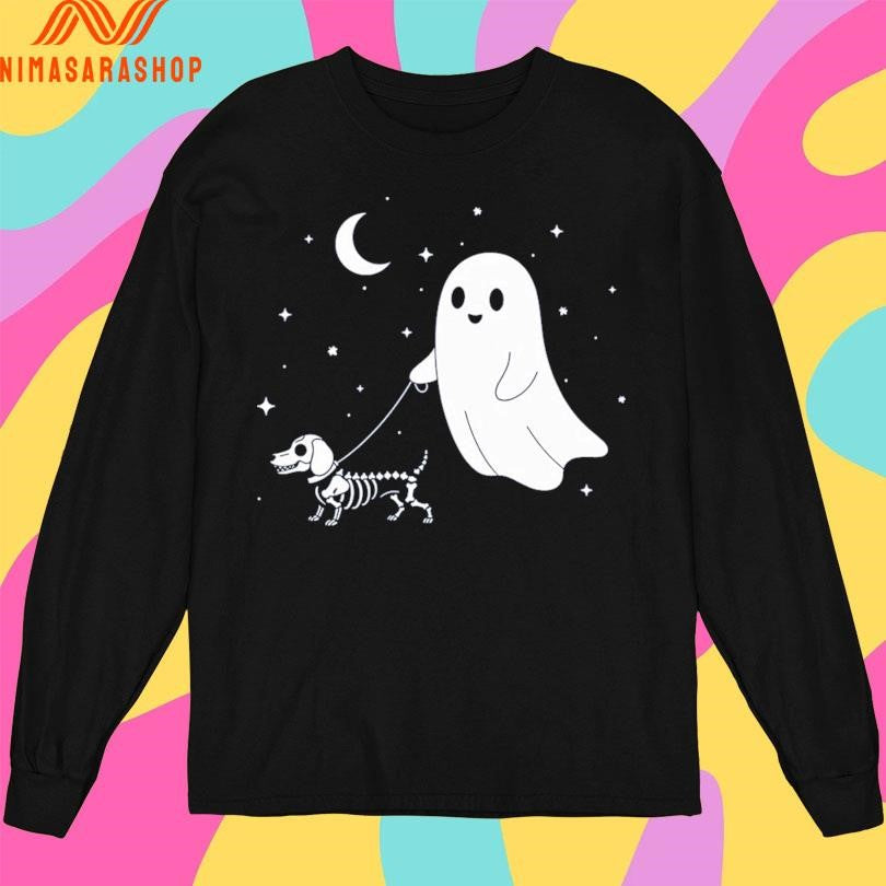 Boo And Bone Skeleton Dog Shirts