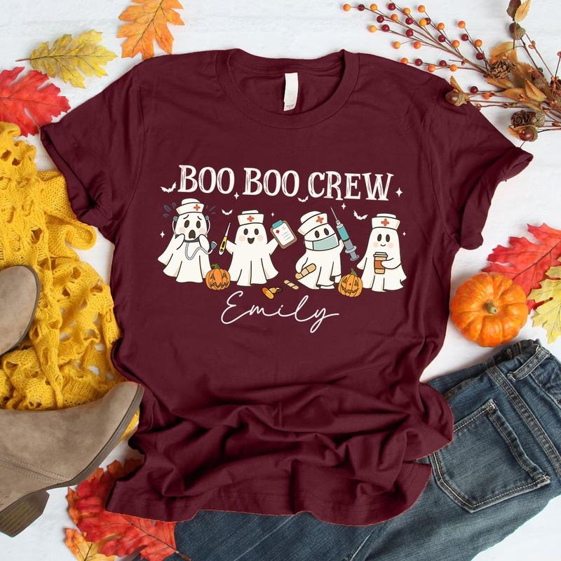 Boo Boo Crew Nurse Ghost Halloween Personalized Cute Spooky Nurse T-Shirts, Hoodie, Sweatshirt