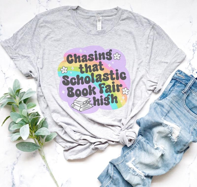 Book Fair Scholastic Books L Fair Comfy Librarians TikTok Cozy Sublimation Print Soft Print Librarian Teacher Nostalgia Shirt 80s Shirt 90s Shirt Fit Top Womenswear Day Shirt Hoodie Sweatshirt