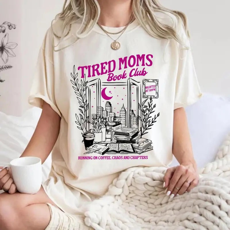 Book Mom Shirt Tired Mom Book Club Book Lover Booktrovert Shirt Hoodie Sweatshirt