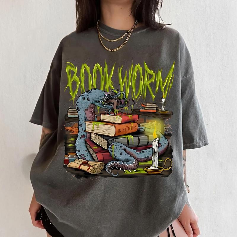 Bookworm Halloween Sweatshirt, Halloween Bookish Tee Shirt, Halloween Gift For Book Lover Hoodie | PrintMintTees.com