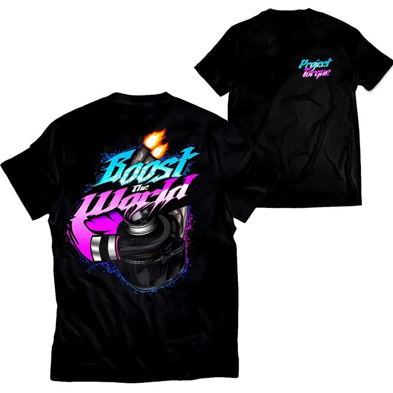 Boost The World T-Shirt, Graphic Tee for Men, Unisex Cotton Casual Top Hoodie Sweatshirt | PrintMintTees.com