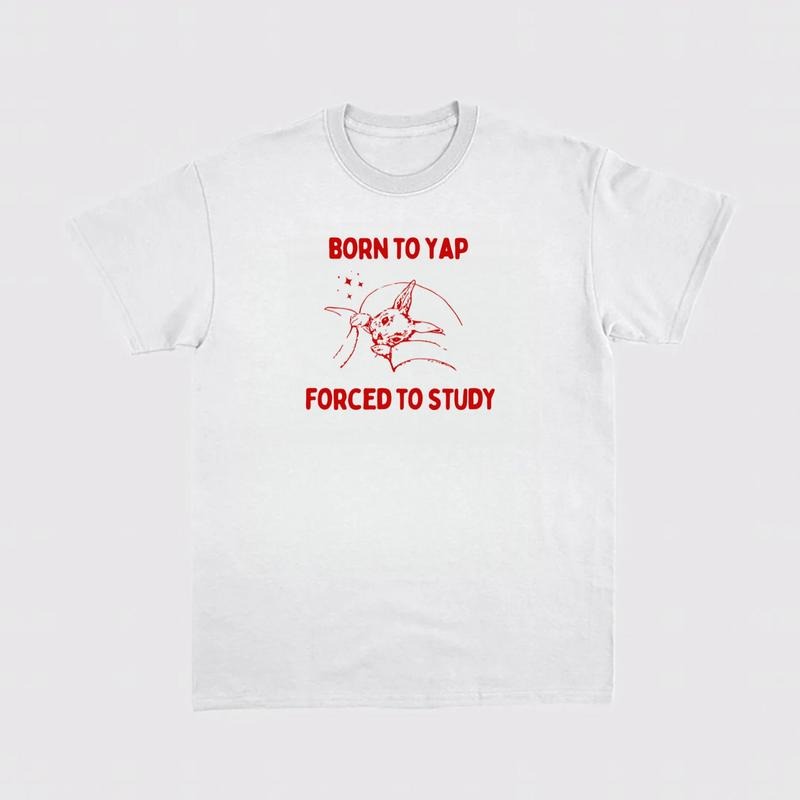 Born To Yap Forced To Study Unisex Heavy Tee, Meme T Shirt, Meme Tee, Possum T Shirt, Vintage Graphic Tee, Unisex...