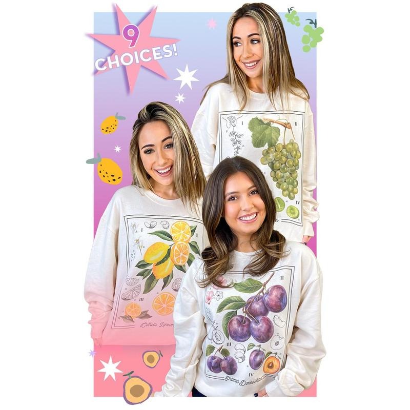 Botanical Fruit Graphic Sweatshirt Tik Tok Shirt Hoodie | PrintMintTees.com