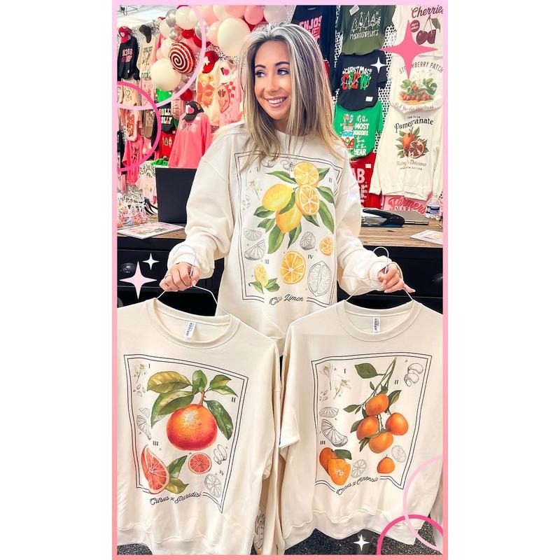 Botanical Fruit Graphic Sweatshirt Shirt Hoodie | PrintMintTees.com