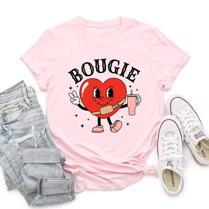 Bougie Heart, Boujee, Super Soft Tshirt, Valentine's Day Hoodie Sweatshirt | PrintMintTees.com