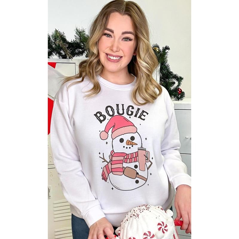 Bougie Slay Snow Girl Graphic Sweatshirt Shirt Hoodie | PrintMintTees.com