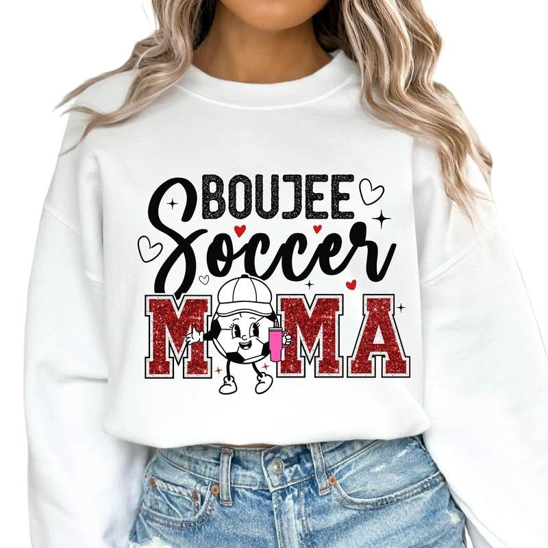 Boujee Soccer Mama Sweatshirt, Retro Mom Sweatshirt Gift, Soccer Mama, Soccer Mom, Unisex Sweatshirt, Gifts For Mom From...
