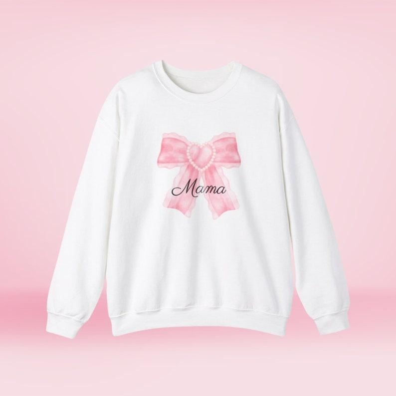 Bow Mama Sweatshirt Coquette Bow Mother Day Sweatshirt Shirt Hoodie | PrintMintTees.com