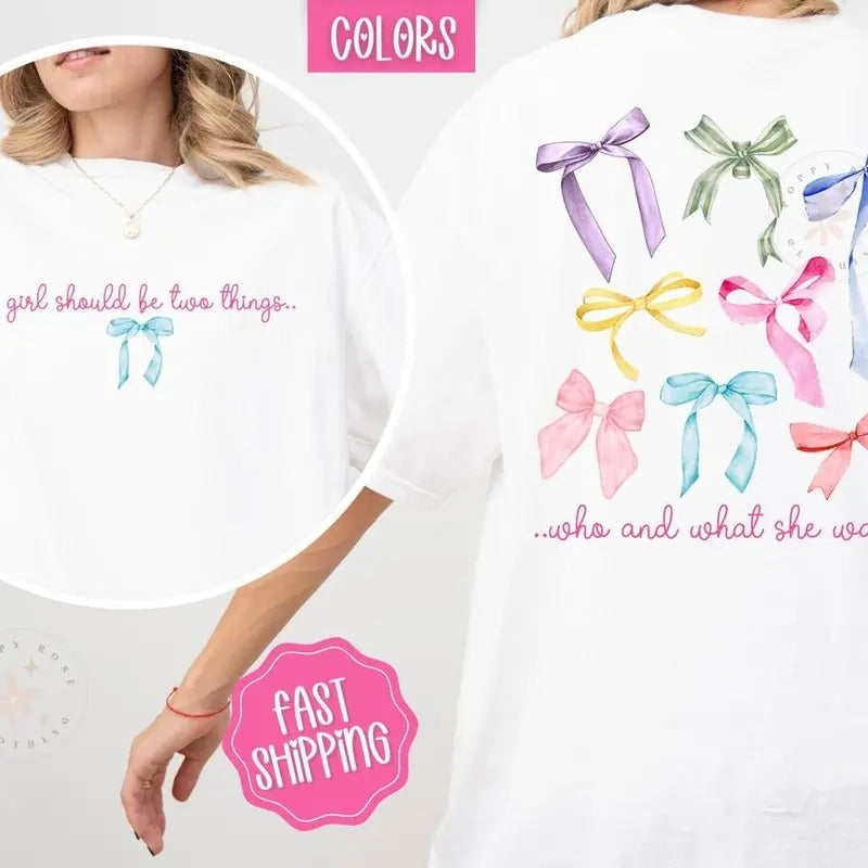 Bow Shirt , Coquette Tshirt, Women's Graphic Tee, shirt summer see, shirt hot tiktok trend Hoodie Sweatshirt
