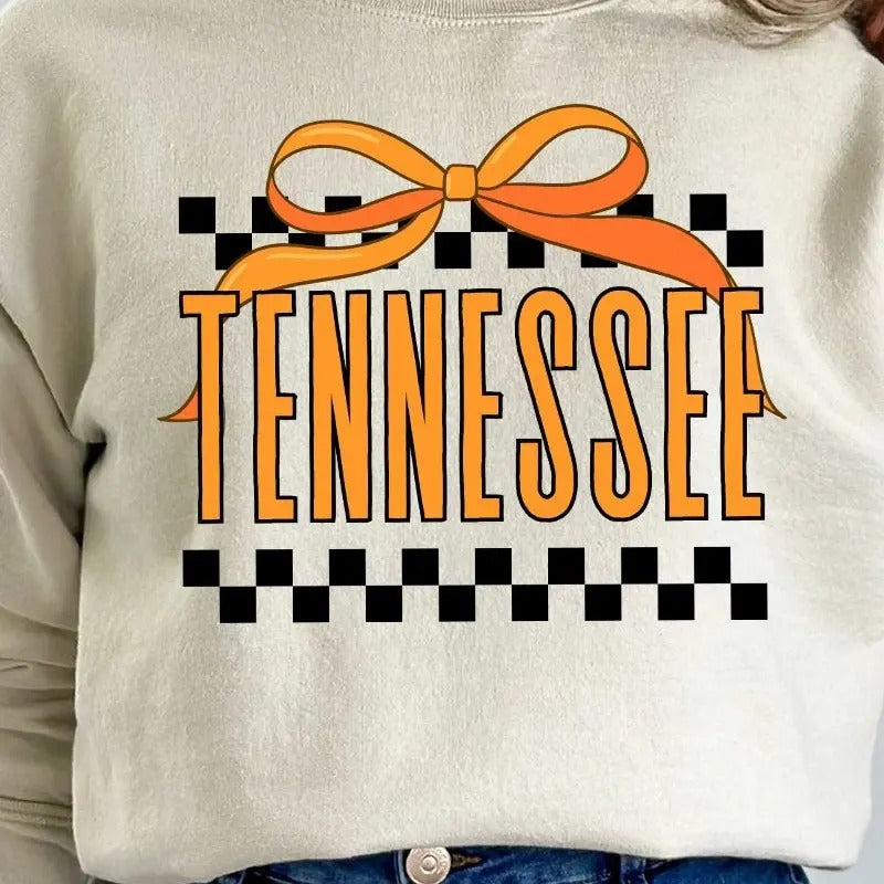 Bow Tennessee Check Unisex NuBlend Crew Sweatshirt Shirt Hoodie | PrintMintTees.com