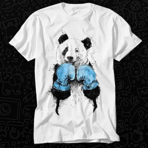 Boxing Panda Bear GYM Guru Muay Thai T Shirt Gift For Womens Mens Unisex Top Adult Tee Vintage Music Best Movie Made in...
