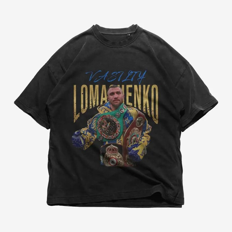 Boxing Vasyil Lomachenko Tee shirt Unisex Sweatshirt Gift Idea Cotton Long Sleeve Menswear Top Hoodie | PrintMintTees.com