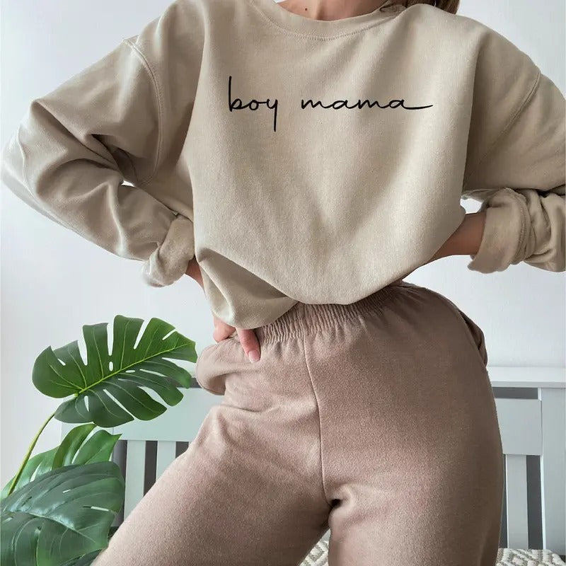 Boy Mama Sweatshirt, Mom Life Sweatshirt, Mother's Day Sweatshirt, Funny Mother's Day Gift Shirt Hoodie | PrintMintTees.com