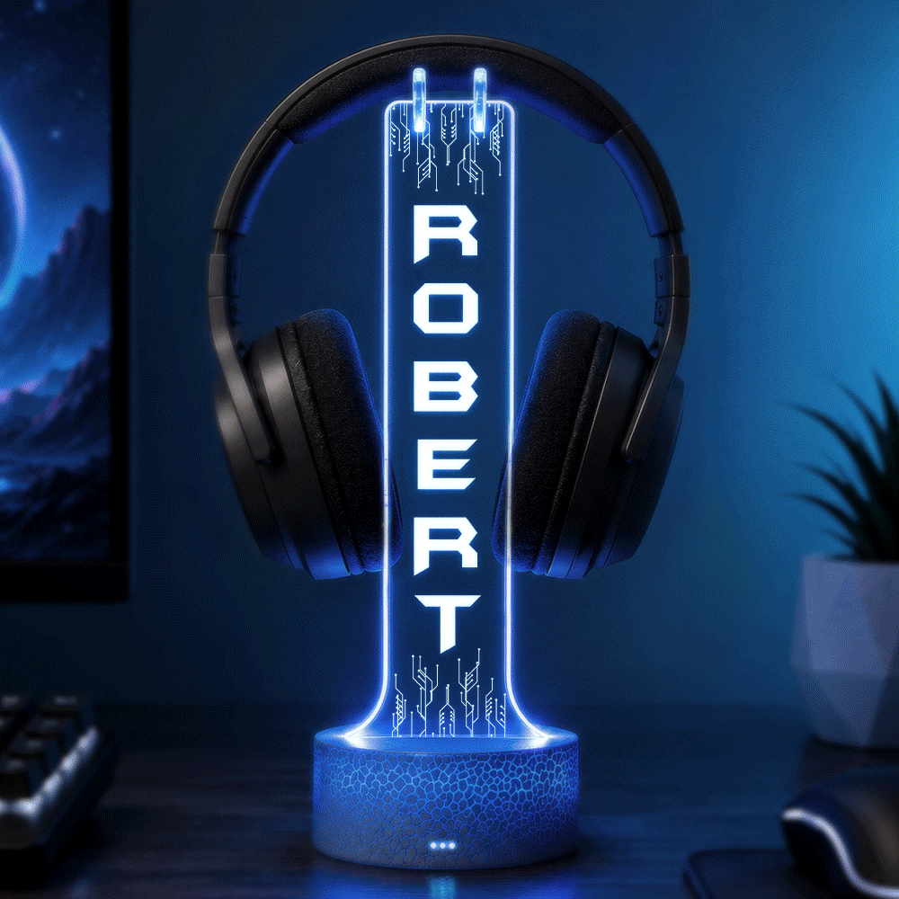 Boyfriend Teen Kid Gamer Name - Personalized Headphone Stand