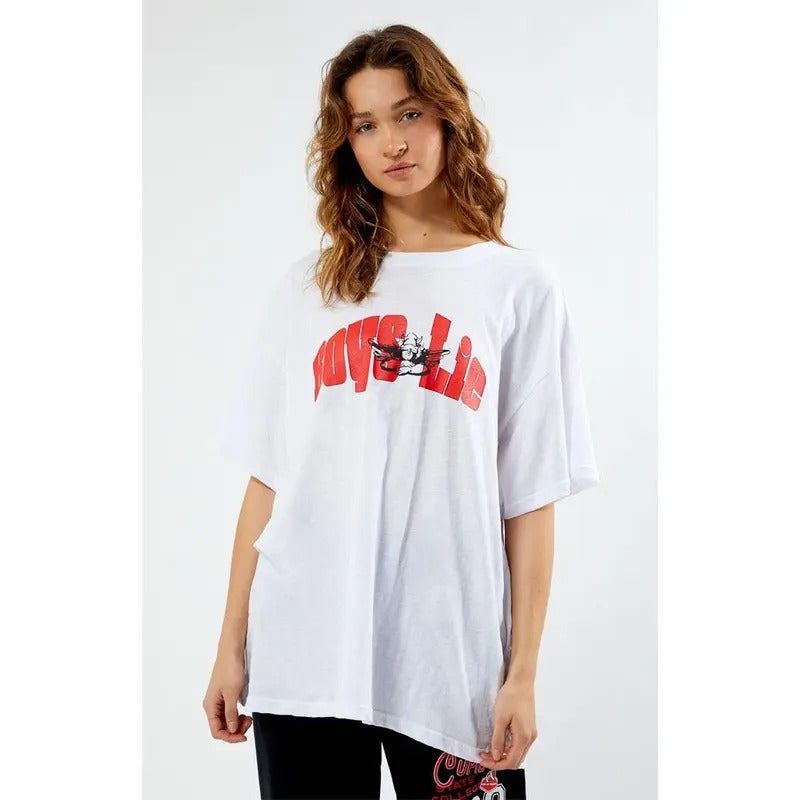 Boys Lie Women's Pregame Oversized T-Shirt Hoodie, Sweatshirt | PrintMintTees.com