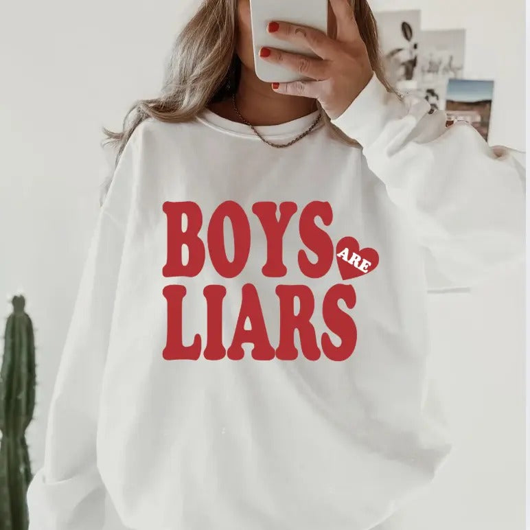 Boys are liars Sweatshirt,  Christmas Graphic Sweatshirt for Men and Women