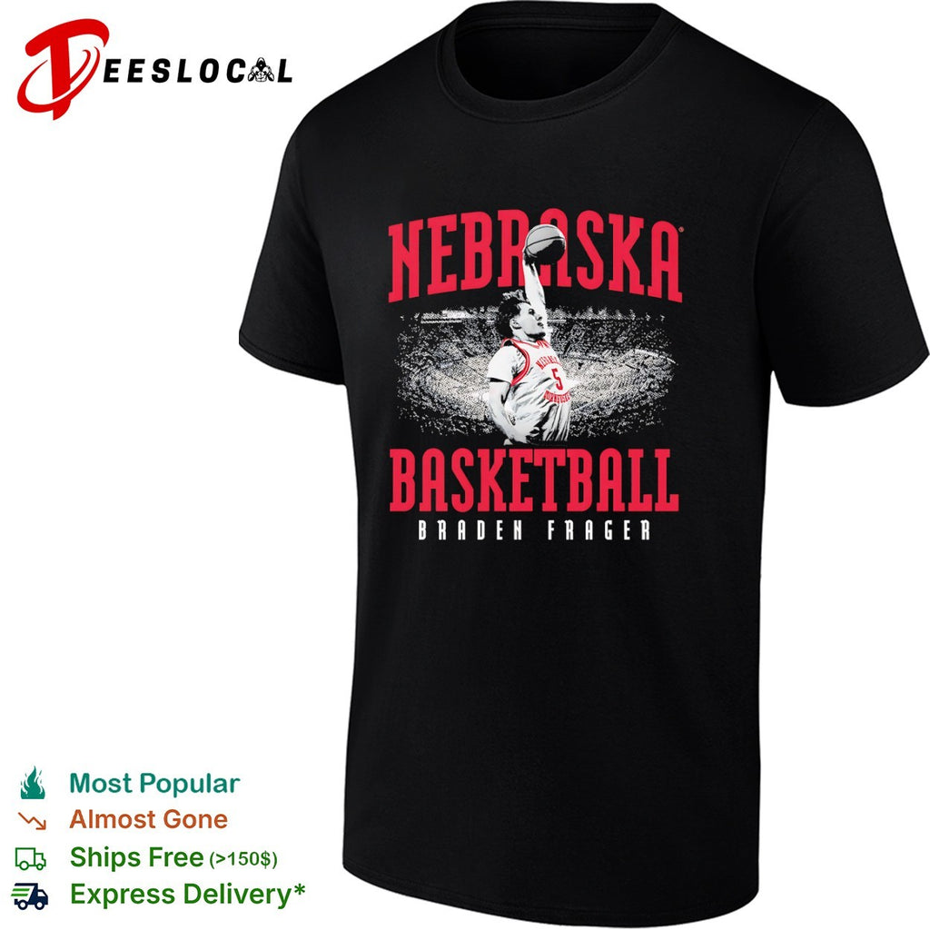 Braden Frager Nebraska Cornhuskers Basketball shirt