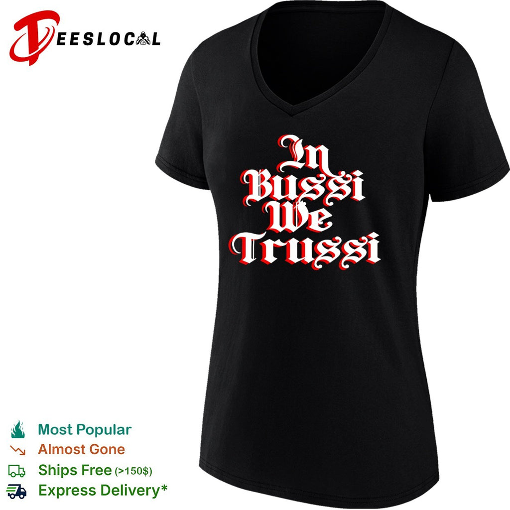 Brandon Bussi Boston Bruins in we Trussi retro text shirt