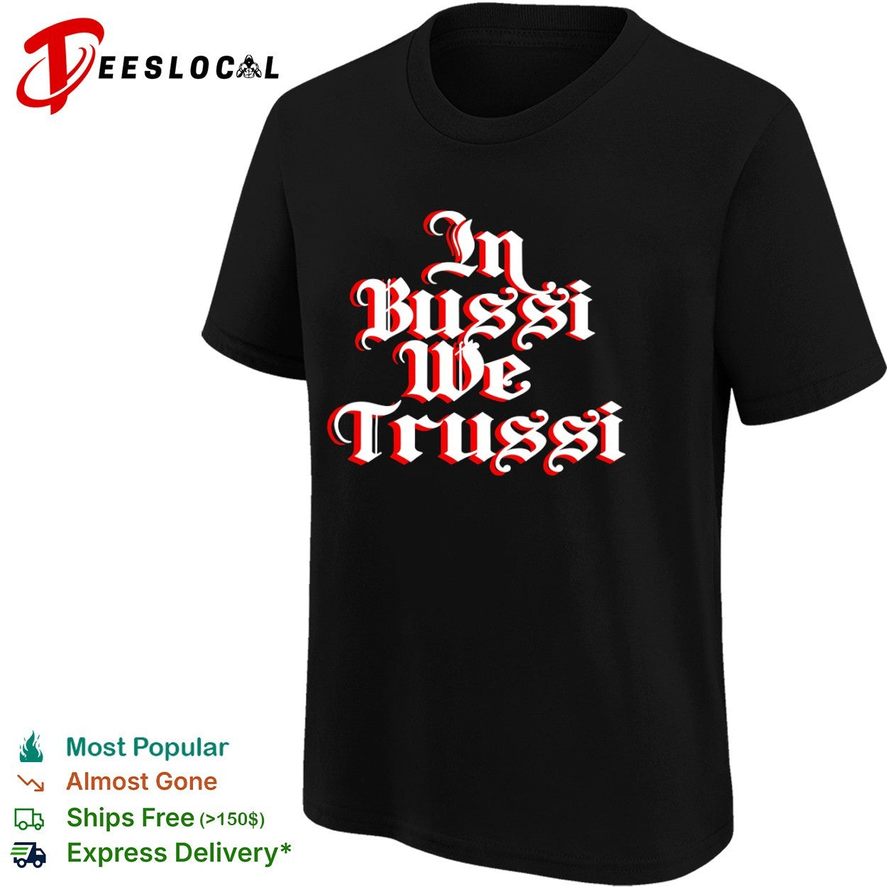 Brandon Bussi Boston Bruins in we Trussi retro text shirt