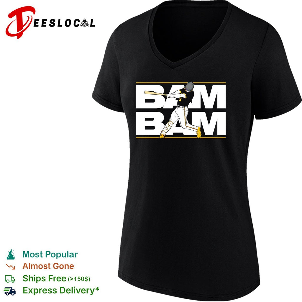 Brandon Lowe number 5 Pittsburgh Pirates baseball slugger swing shirt