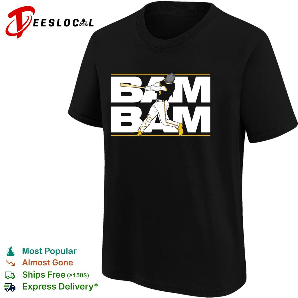 Brandon Lowe number 5 Pittsburgh Pirates baseball slugger swing shirt