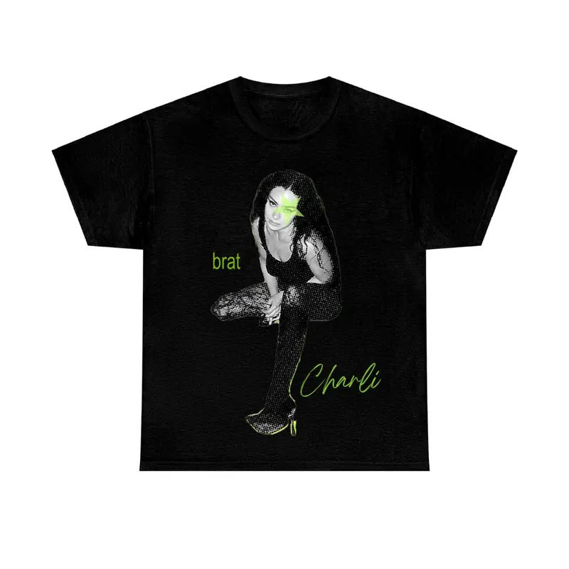 Bratt Green XCX Tee, Charlii Green Star Shirt Hoodie, Sweatshirt | PrintMintTees.com