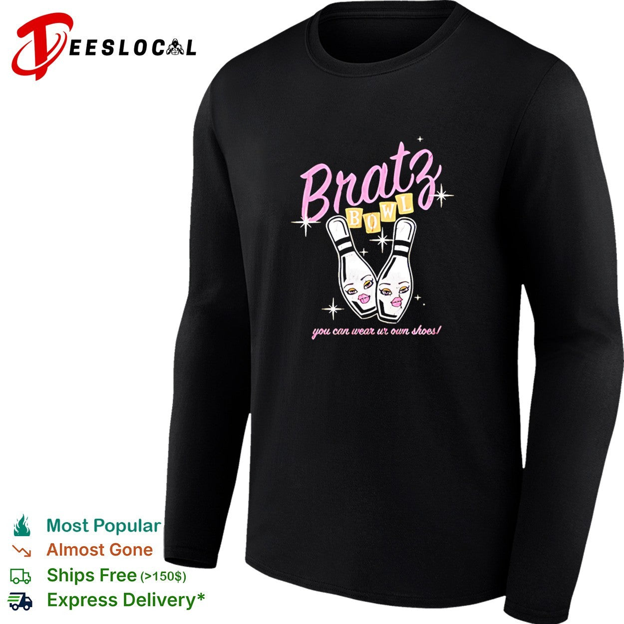 Bratz bowl bowling pins shirt