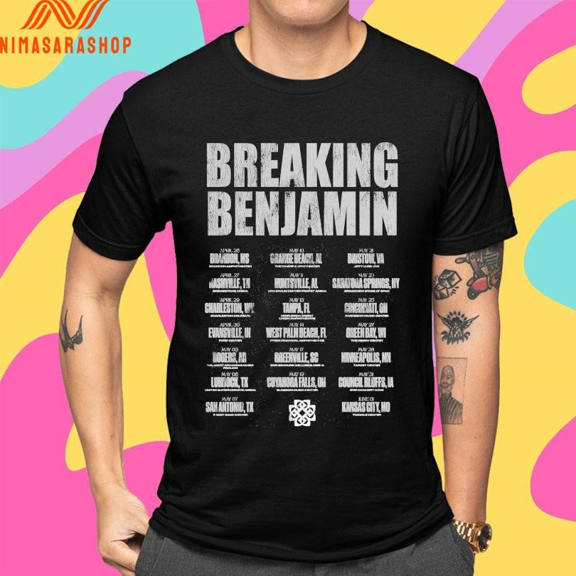 Breaking Benjamin Bold Tour Date Shirts