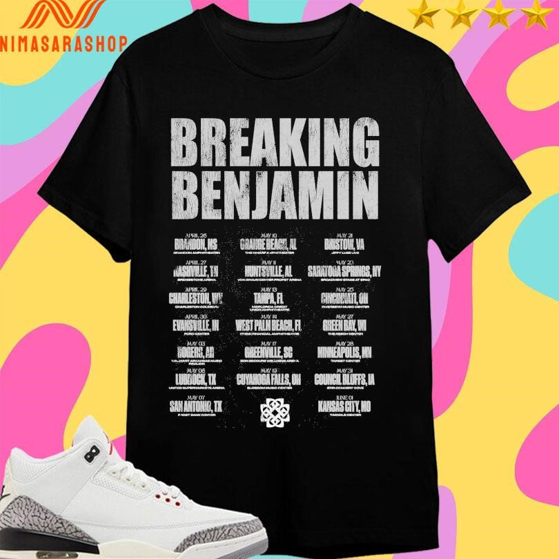 Breaking Benjamin Bold Tour Date Shirts