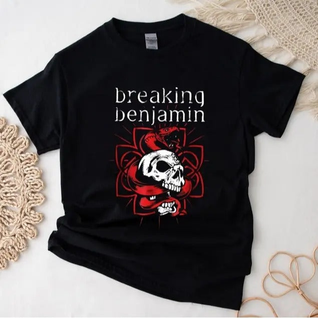 Breaking Benjamin T-Shirt, Breaking Benjamin Band Logo Graphic T-Shirt, Breaking Benjamin Tour Shirt Hoodie Sweatshirt