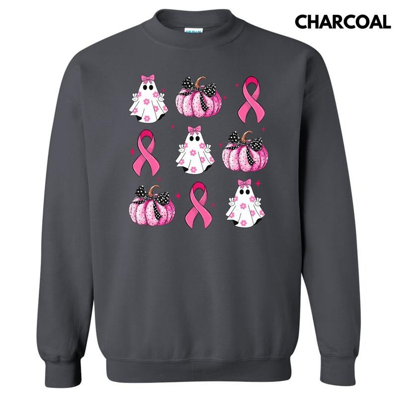 Breast Cancer Ribbon Ghost Collage 'NLB' Shirt Hoodie Sweatshirt