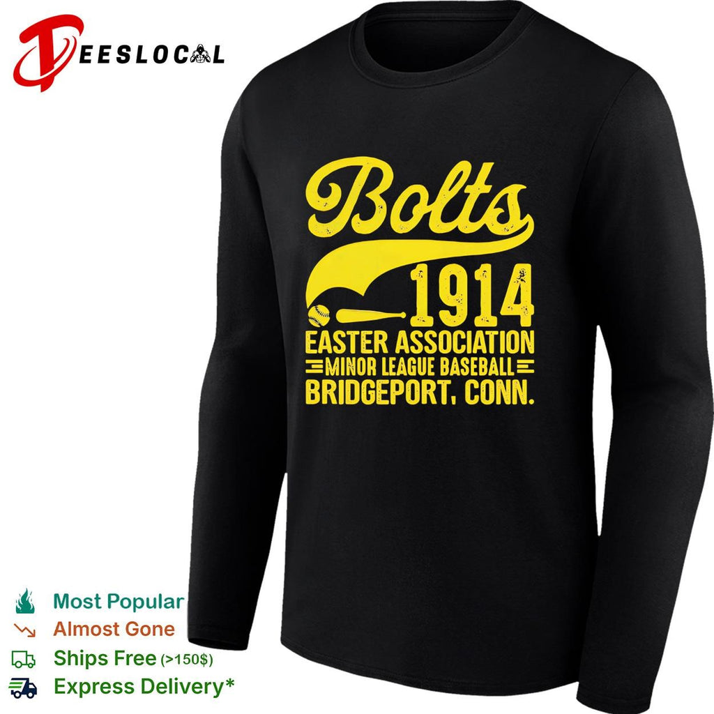 Bridgeport Bolts baseball bat 1914 Easter Association minor league Conn shirt
