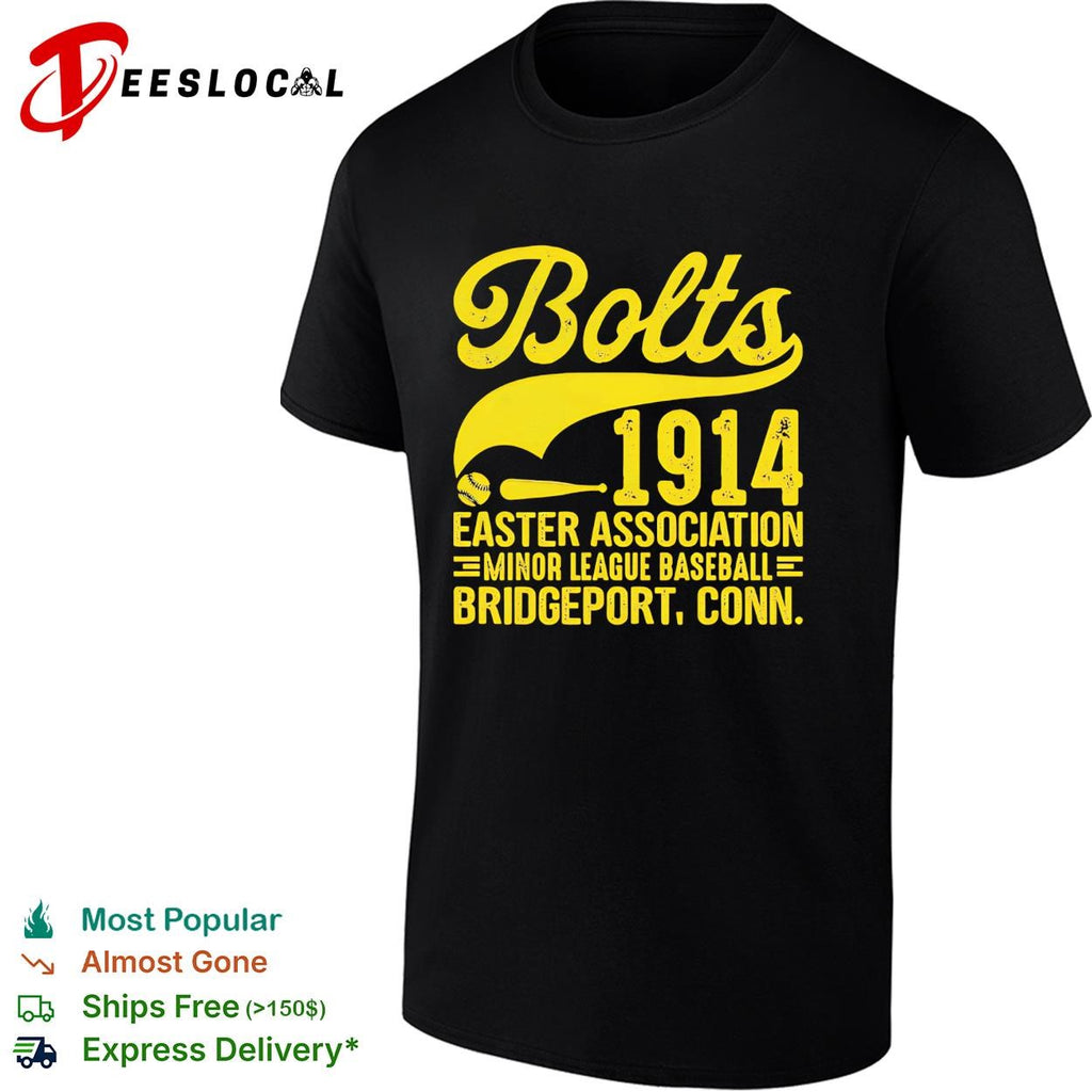 Bridgeport Bolts baseball bat 1914 Easter Association minor league Conn shirt
