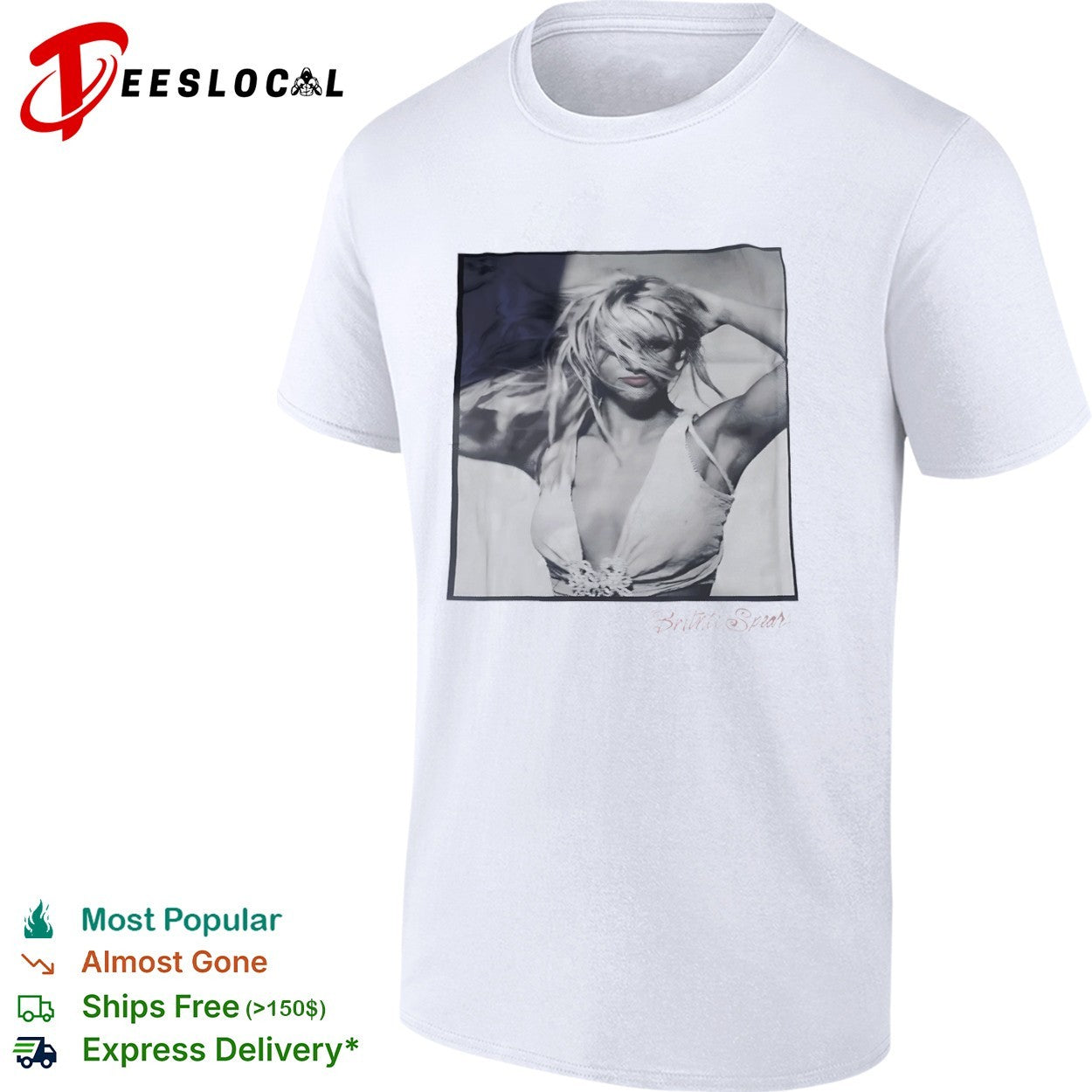 Britney Spears Britney Spears face portrait shirt