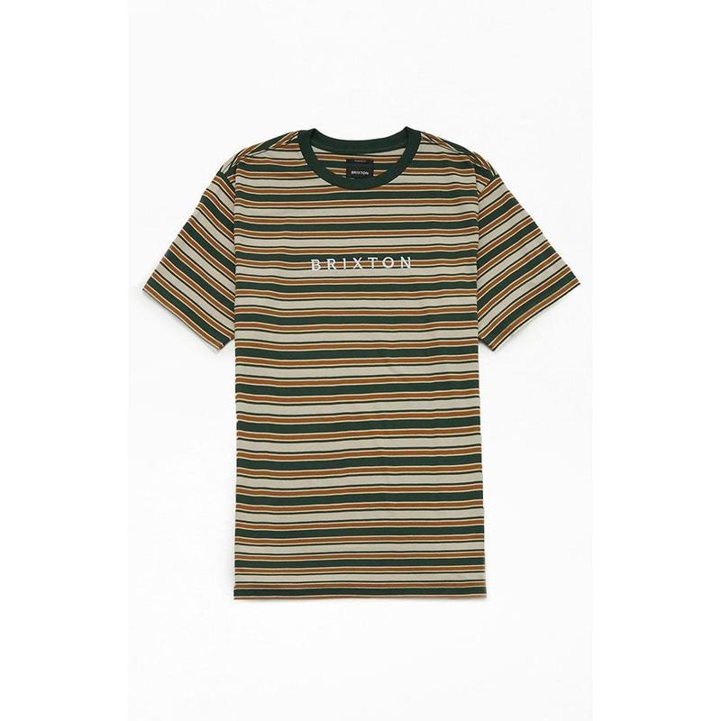 Brixton Men's Hilt Alpha Line T-Shirt - Multicolor Hoodie Sweatshirt | PrintMintTees.com