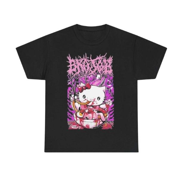 Brojob Ramen T-Shirt, Vintage Graphic Tees Gothic Grunge Y2k Emo Scene Amity Affliction Style Clothes Men Women...