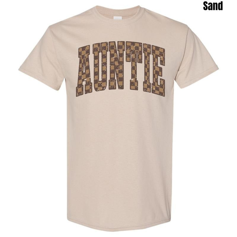 Brown Checker Auntie Gildan T-Shirt 'NLB' Hoodie, Sweatshirt | PrintMintTees.com