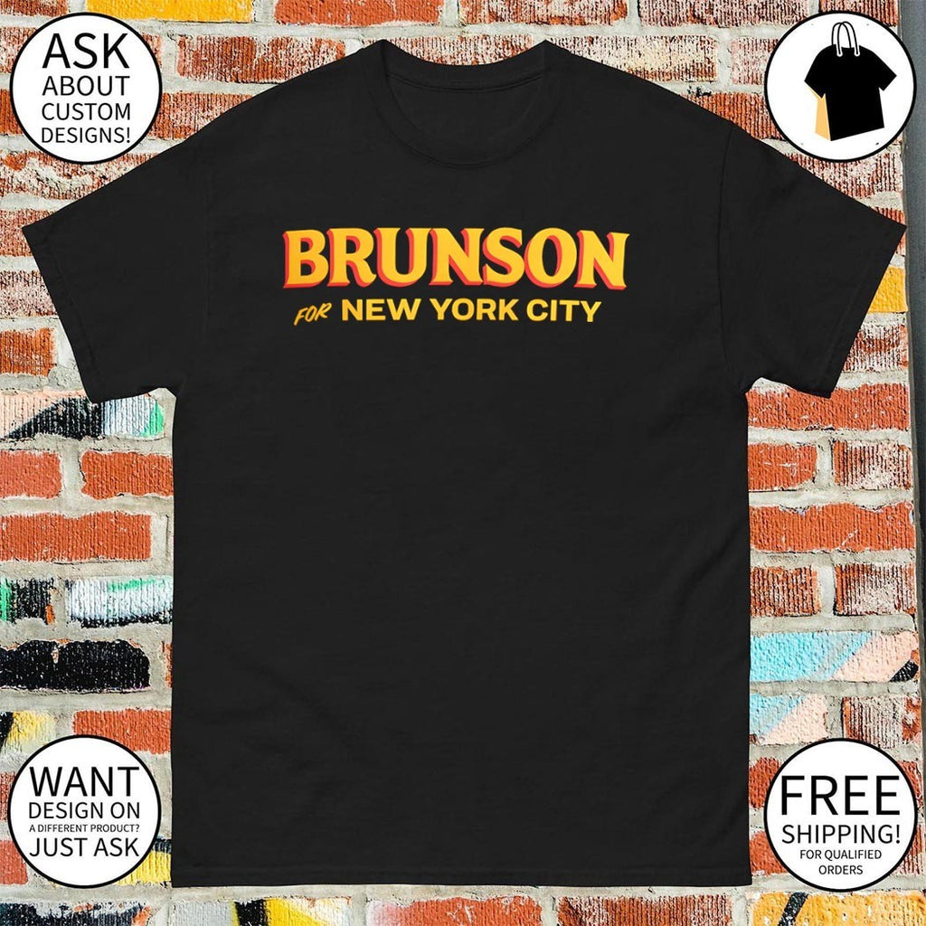 Brunson for NYC Zohran Parody Jalen Brunson Knicks basketball shirt