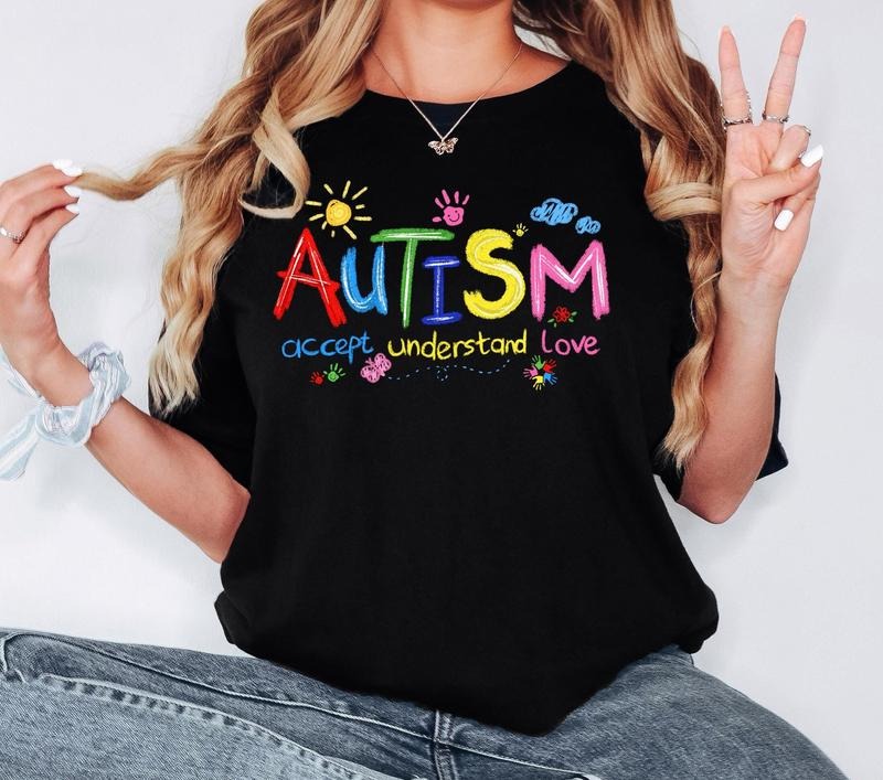 Brushstroke Autism Shirt, Autism Awareness Sweatshirt, Autism Puzzle Pieces Shirt, Autism Shirt, Autism Month Tee, Autism...