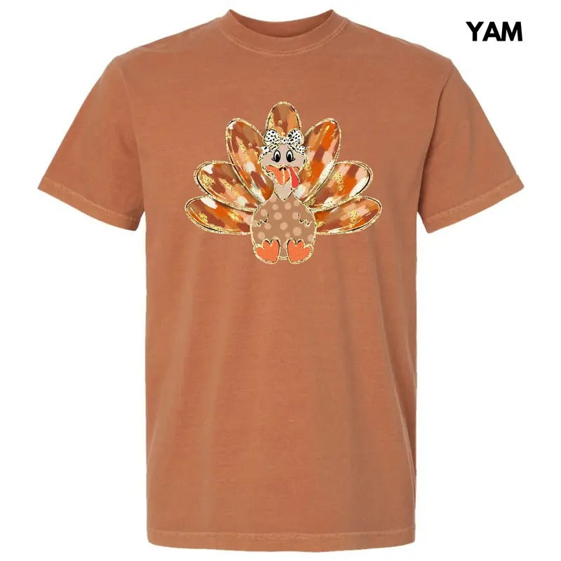 Brushstroke Autumn Turkey Comfort Colors T-Shirt 'NLB' Hoodie, Sweatshirt | PrintMintTees.com