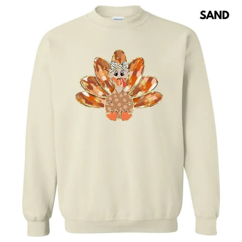 Brushstroke Autumn Turkey Sweatshirt 'NLB' T-Shirts, Hoodie | PrintMintTees.com